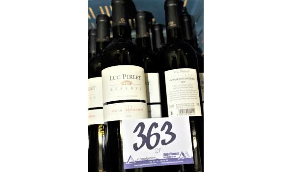 21 flessen wijn Syrah-Mourvédre, Luc Pirlet, Réserve, 2016
